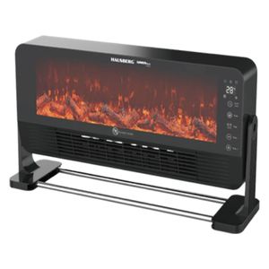 HAUSBERG HB-8216NG - Fireplace Heater - 2200 W - Black