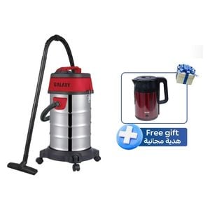 مكنسة كلاكسي كهربائية اسطوانية - 30 لتر - 1400 واط - GAV-25L - ستيل + غلاية كلاكسي - 1500 واط - 1.8 لتر - GAK-73 - احمر