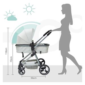 Moon  - Baby Stroller - Gray