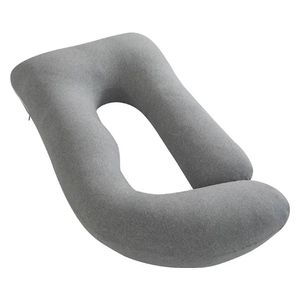 Moon U-Shaped Organic Pregnancy Support Pillow - Gray