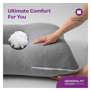 Moon U-Shaped Organic Pregnancy Support Pillow - Gray