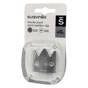  Suavinex Jewel Soother Clip Crown Joy - Silver 