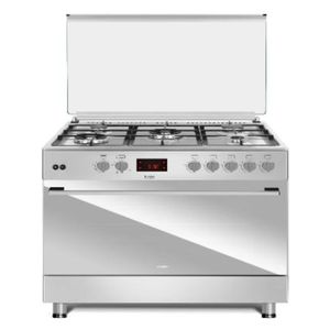 Dama Finish Free Standing Cooker - 5 Burner Gas Stove - Silver
