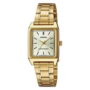 ساعة كاسيو للنساء LTP-V007G-9EUDF - عرض بعقارب, سوار من ستانلس ستيل - ذهبي 