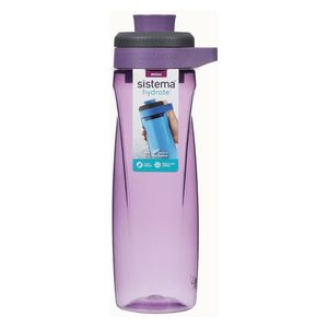  Sistema Twist N Chug 900ml Purple Bottle - Reusable Water Bottle for On-the-Go Hydration 