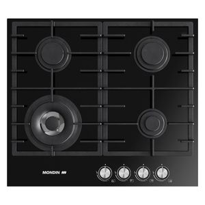 موندين  CG604VTML –  طباخ غاز –60 سم – زجاج أسود