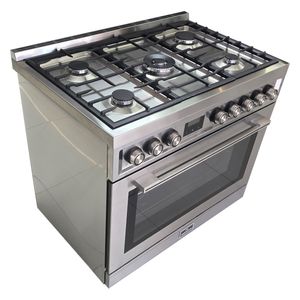 طباخ موندين غازي - 5 مشاعل - GGXPROF-T - ستيل