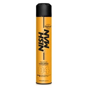  Nish Man 04 Pro Styling Hair Spray - Extra Strong, 400 ml 