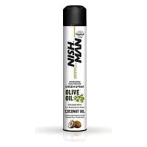  Nish Man Moisturizing Hair Sheen Spray - Olive Oil, 400 ml 