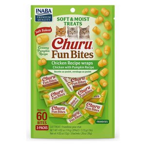  Inaba Churu Fun Bites Chicken & Pumpkin Cat Treats - 3 Packs 