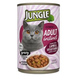 Jungle Adult Cat Food Lamb & Vegetables in Gravy - 415g 