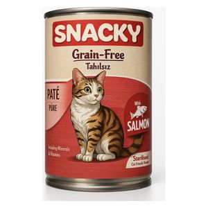  Snacky Sterilised Salmon in Pate Cat Food - 400g 