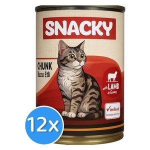 Snacky Lamb in Gravy Cat Food - 12 Pieces 
