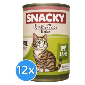  Snacky Sterilised Lamb in Pate Cat Food - 12 Pieces 