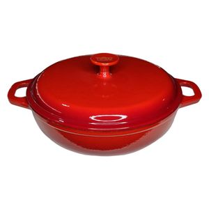  طبق خزفي من الحديد الزهر جي اس دبليو - 30 سم - أحمر 