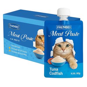  Faenbei Tuna & Cod Meat Paste Cat Treat - 12 Pieces 