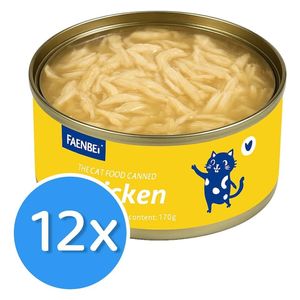  Faenbei Canned Chicken Cat Food - 12 Pieces 