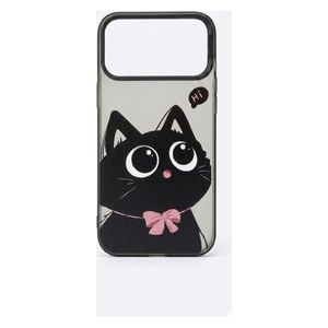  Mobile Cover For iPhone 17 Pro Max - Black Cat Design 