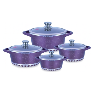 Almanar SS0006 - Cookware Set - 8 piece - Purple