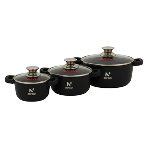  Nifoo Cookware Set - 3 piece - Black 