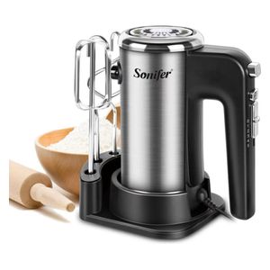 Sonifer 2-in-1 Hand Mixer - 400W  - Stainless steel body with comfortable and safe grip -  Silver