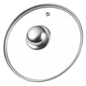  Simple Glass Pot Lid - 26cm - Silver 