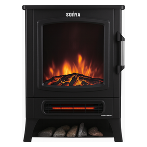  المنار سونيا QH-3100– مدفأة كوارتز كهربائية – أسود جدًا 