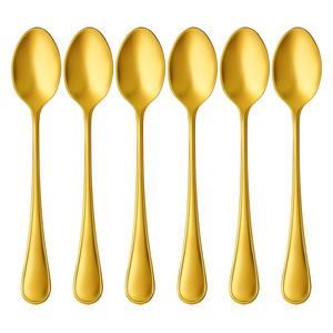 Almanar Tea Spoon Set - 6 Pieces - Gold