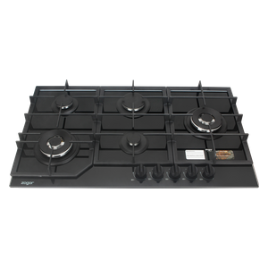 Zogor GZ95BI - 5 Burners - Built-In Gas Cooker - Black Glass 