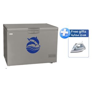  Hyundai HBM-800 - 8ft - Chest Freezer - Gray + Hyundai HBM-605 - Steam Iron - White 