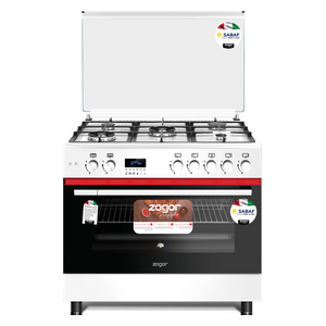 طباخ زوجورغازي - 5 مشاعل - ZRC2004 - أبيض