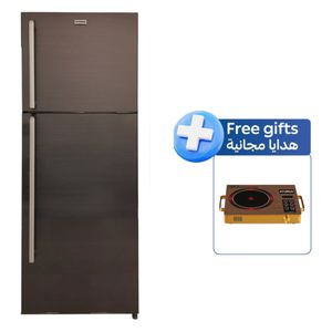  ثلاجة هيونداي بابين - 20 قدم - HBM-2000G - بني + طباخ كهربائي هيونداي - مشعل واحد - HBM-C1 - خشبي 