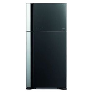 Hitachi R-VG760PUQ7 - 23ft - Conventional Refrigerator - Glass Black
