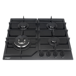  Zogor GZ65B - 4 Burners - Built-In Gas Cooker - Black 