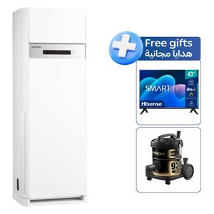 Gorenje GAUF-36UT - 3 Ton - Floor Standing Split - Inverter - White + Hisense 43-Inch 43A4K Series - Smart TV - 4K - FHD - LED - 60Hz + Hitachi CV-930F - 1600W - Drum Vacuum Cleaner 