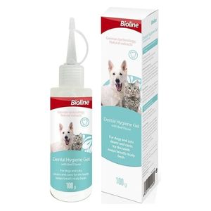  Bioline Dental Hygiene Gel with Beef Flavour for Dogs and Cats - 100g 