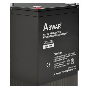  بطارية SLA قابلة للشحن اسوار - 2 أمبير - 12 فولت - أسود 