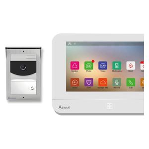 Aswar - Standard Audio & Video DoorPhone System - 1080p HD camera - 7Inch LCD Touch Screen, Android; Arabic language - White