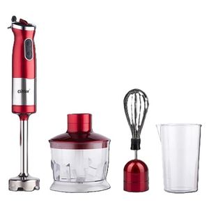 Climax CHB-707 - Hand Blender - 700W - Stainless steel cutting blades - Red