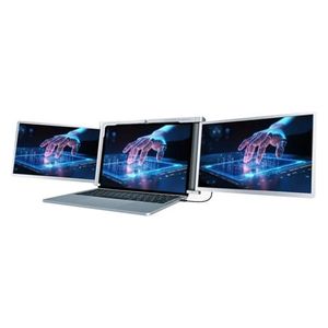  Powerology - Dual Screen Portable Monitor - 13.3-inch IPS display - 60Hz - Silver 