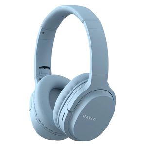  Havit I62 Wireless Headset - Hybrid Active Noise Cancellation for clear audio - Bluetooth V5.3 for fast and stable connectivity - Blue 