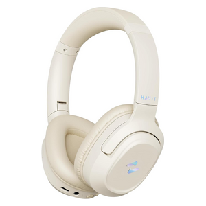 Havit H612BT - Bluetooth Headphone Over Ear - Up to 55 hours Battery Life - Built-in noise-canceling microphone - Beige