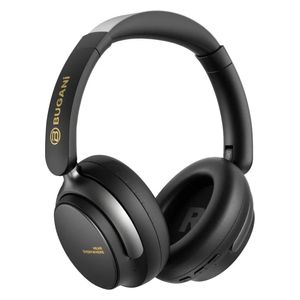 سماعات رأس  فوق الأذن بوجاني BH01 Space - تقنية إلغاء الضوضاء النشطة الهجينة - مدة تشغيل تصل إلى 120 ساعة عند مستوى صوت 50% مع إيقاف تشغيل تقنية إلغاء الضوضاء النشطة - أسود