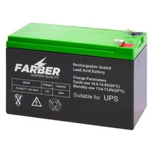  بطارية فاربر SLA  - 12 فولت - 9 أمبير - رمادي 