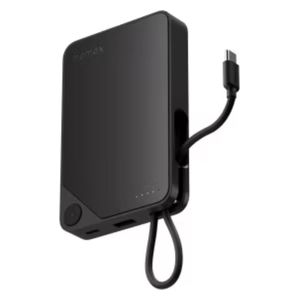  Momax - Power Bank - 10000mAh - Built-in USB-C Cable - Fast Charging - Black 