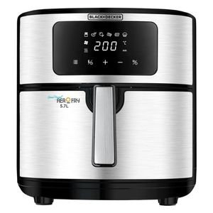 Black & Decker - Digital Air Fryer - 1500W - 12 cooking functions, 6 pre-set low-fat programs - Digital touch panel with LED display - Stainless Steel