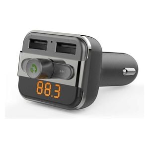  Porodo - FM Transmitter and Fast Charging Car Charger - 3.4 amp / 15 W - Gray 