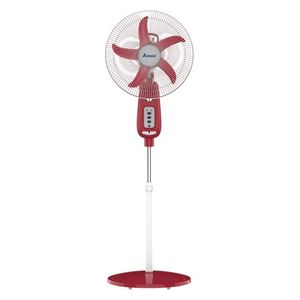  مروحة اسوار عمودية - 16-انج - قابلة لإعادة الشحن - أحمر 