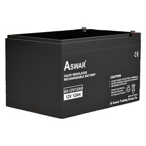  بطارية SLA قابلة للشحن اسوار - 12 أمبير - 12 فولت - أسود 