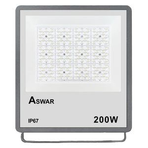  كشاف ضوئي اسوار - بروجكتر خارجي ليد - 200 واط - 6000 كلفن - IP67 - دافئ - أبيض 